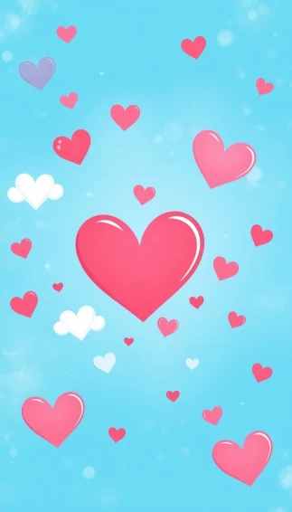 Blue Happy Valentines Day Wallpaper