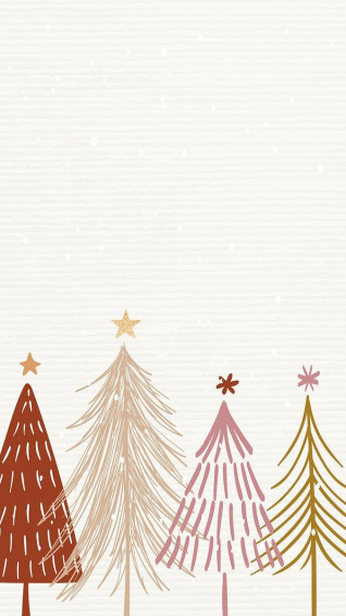 Cream Christmas Mobile Wallpaper Aesthetic Winter Doodle
