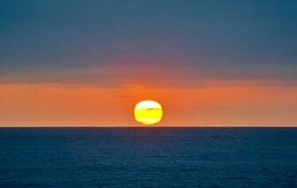 Wallpaper Fireball Twilight Sea Ocean Sunset Seascape Sun