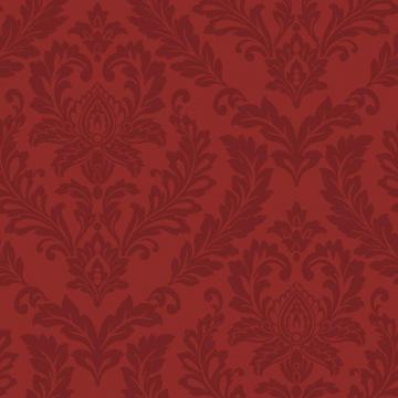 York Wallcoverings Brights L X W Red Damask Wallpaper