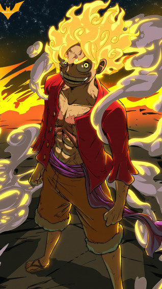 Luffy Sun God Nika Gear One Piece 4k Wallpaper iPhone HD Phone