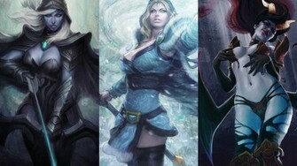 Traxex Crystal Maiden And Queen Of Pain Wallpaper In