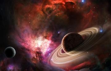 Wallpaper Space Stars Nebula Planet