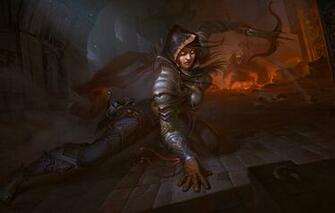 Wallpaper Diablo Demon Hunter Girl Games