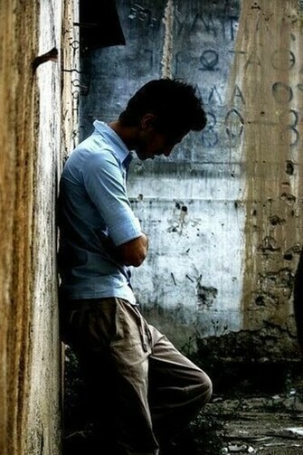 Standing Alone Sad Boy In Love Mobile Wallpaper