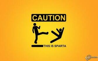 Caution This Is Sparta Wallpaper
