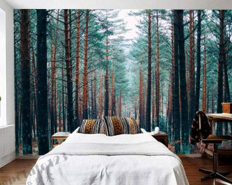 3d Wallpaper Summer Forest Sunrise Natural Scenery