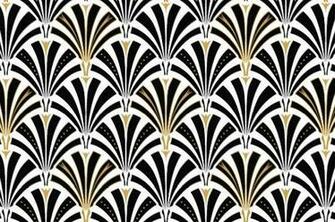 Happy Vintage Art Deco Fan Pattern Black And White Macbook Pro Sleeves