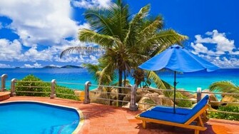 Beach Resort Background Image Wallpaper HD