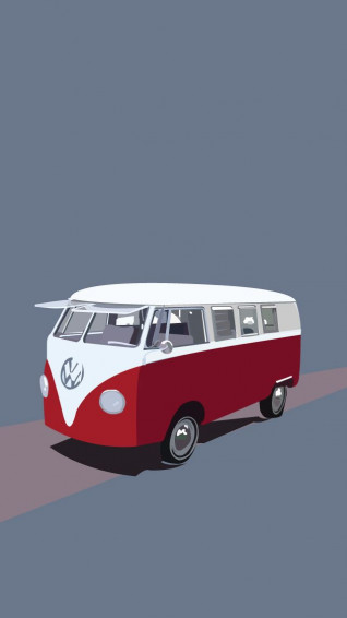 Funny Bus Art iPhone 5s Wallpaper Ios