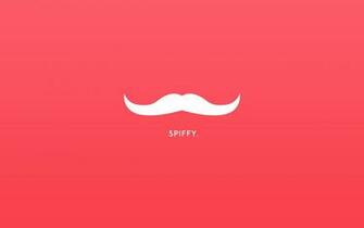 Wallpaper Mustache White Red Minimalism