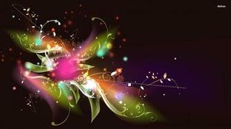 Digital Flowers Stylized Flower Wallpaper Art