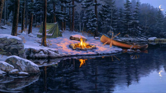 Campfire Background HD Wallpaper