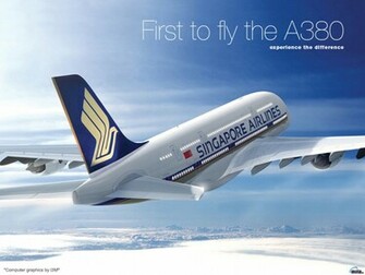 Wallpaper Airbus A380 Singapore Airlines