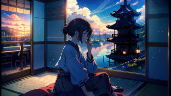 Anime Girl Japanese Room Art 4k Wallpaper iPhone HD Phone 6971l