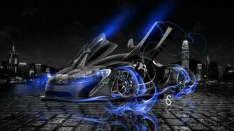 Mclaren P1 Open Doors Fire Crystal Car El Tony