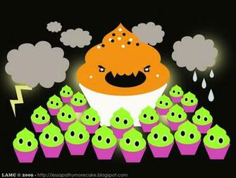 Cute Stew Count Cupcake Halloween Wallpaper