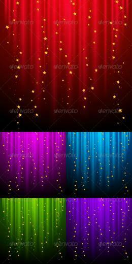 Abstract Background With Shooting Stars Decorative