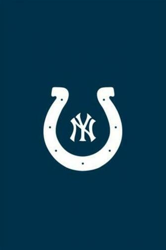 New York Yankees And Indianapolis Colts Logo iPhone Wallpaper