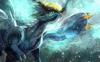 Pokemon Dragon Kyurem Purple Kecleon Wings Yellow Eyes Wallpaper