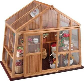 Dollhouse Miniature Reutter Porzellan Filled Greenhouse