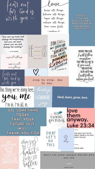 Cute Collage Background Pic Motivational Quotes Wallpaper