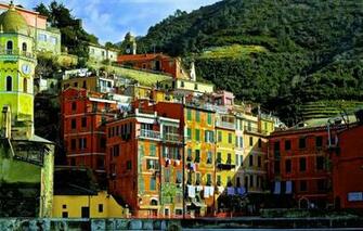 Wallpaper Italy Cinque Terre Vernazza Building