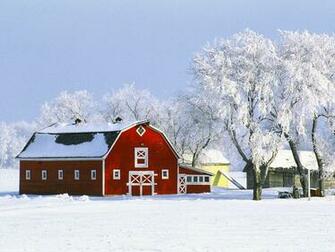 Nature Red Canada Barn Hoarfrost Wallpaper Nation HD