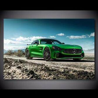 Paintings Wall Art Green Mercedess Amg Gtr Supercar Wallpaper