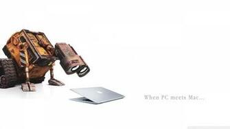 Wall E Meets Mac HD Desktop Wallpaper High Definition