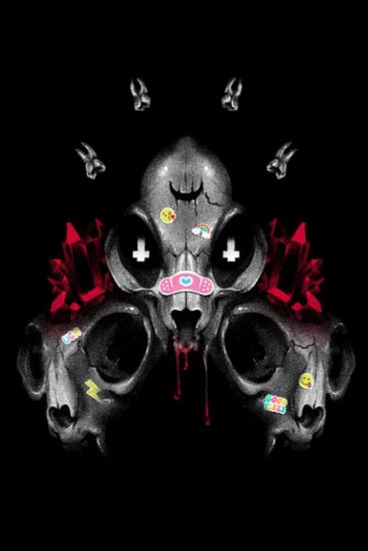 Notebook Goth Cat Skulls Creepy Cute Gothic Witch Wicca Spooky