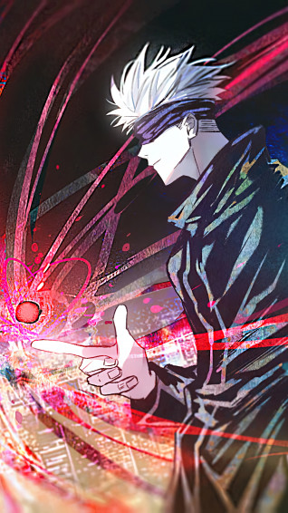 Satoru Gojo Red Reversal Jujutsu Kaisen Wallpaper iPhone Phone 4k