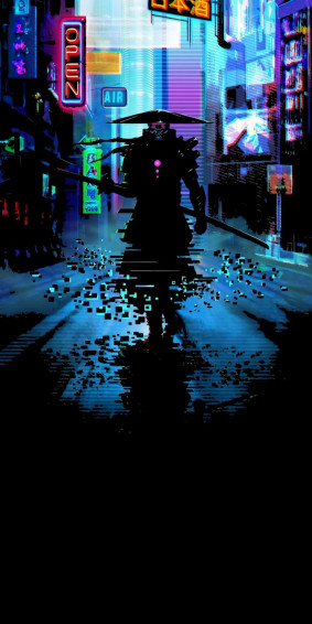 Cyberpunk Samurai Anime Aesthetic Neon