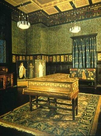 Philip Webb Designed The Ceiling Frieze And Gesso Panels On Walls