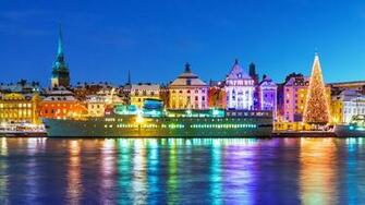 Stockholm Sweden Winter HD Wallpaper Wide