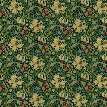 Golden Lily By Morris Indigo Wallpaper Direct