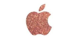 Rose Gold Glitter Apple Logo iPhone Wallpaper Click For More