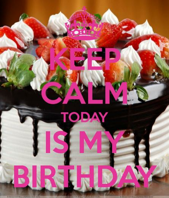 Keep Calm Today Is My BirtHDay And Carry On Image