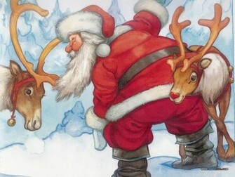 Home Holiday Wallpaper Paintings Index Christmas Art