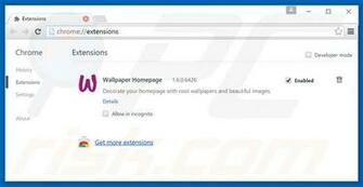 Wallpaper Home Redirect Removal Instructions