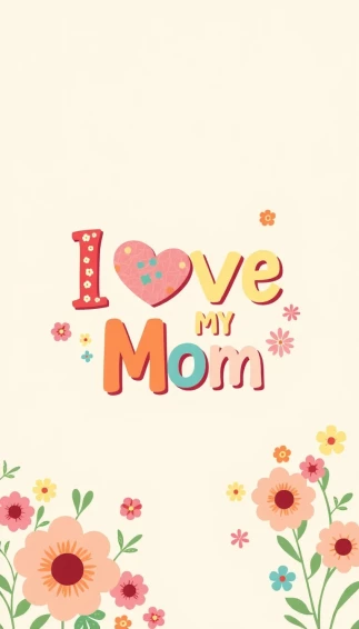 I Love My Mom Wallpaper