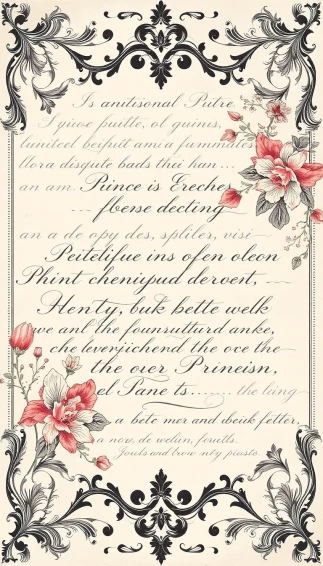French Writing Wallpaper