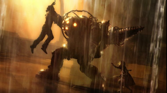 Big Daddy Bioshock Little Sister Wallpaper Hq