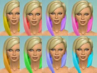 My Sims Long Straight Parted Hair Ombre Recolors By