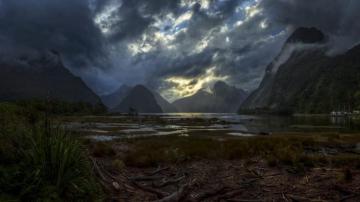 Wallpaper Mountains Terribly Gloomy Sky Roots Darkness Earth