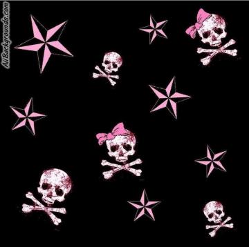 Pink Skulls Background Myspace Skull