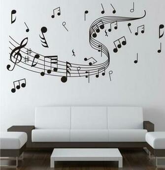 Note Music Wall Sticker Decal Arts Paper