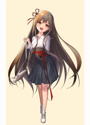 Wallpaper Cute Happy Anime Girl Minimal