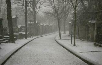 Wallpaper Paris Winter Morning Cemetery Under The Snow P Re