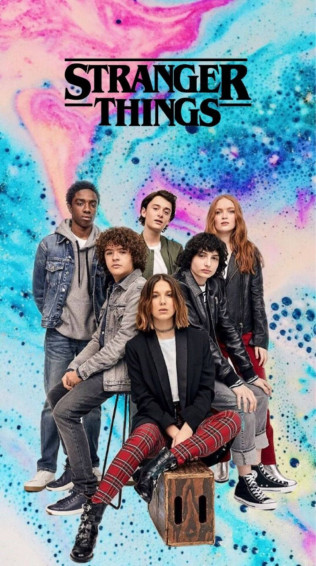Stranger Things Colorful Fan Art Poster Wallpaper